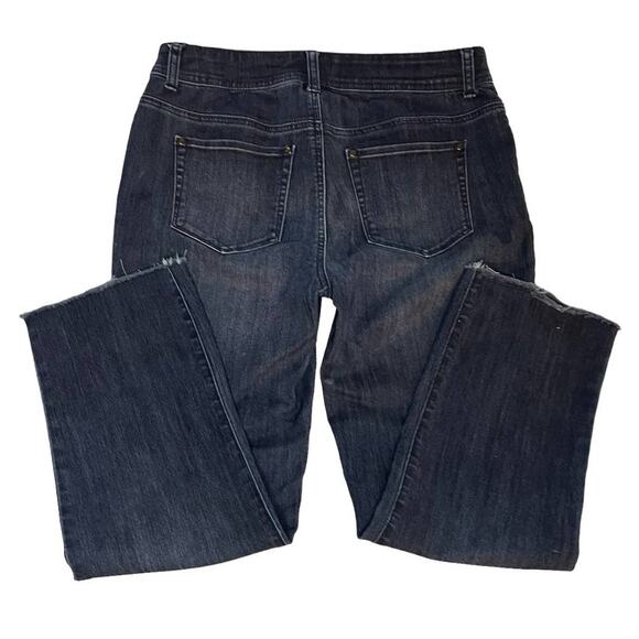 Fabulously Slimming by Chico's Mid Rise Straight Jeans Raw Hem Sz 00 Small - Picture 13 of 13